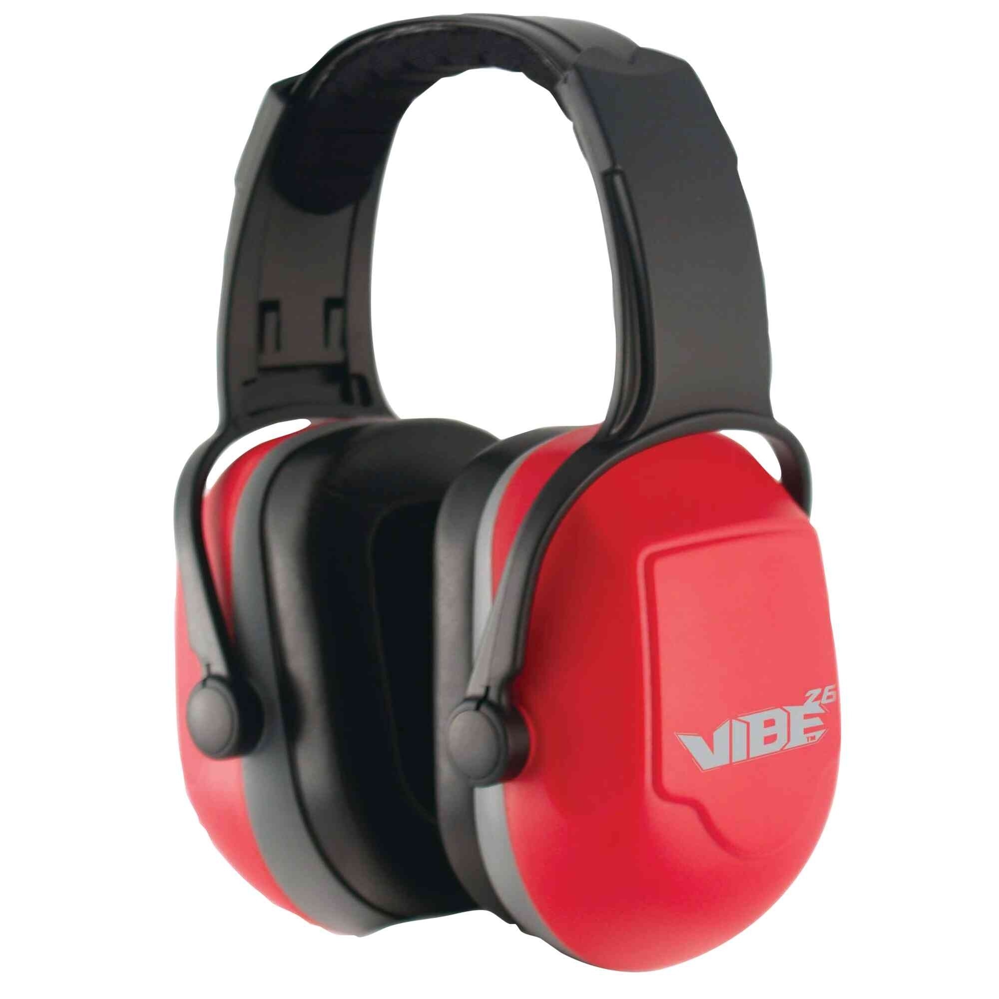 Jackson Safety Earmuffs — NRR 26, Red, Model# 20774